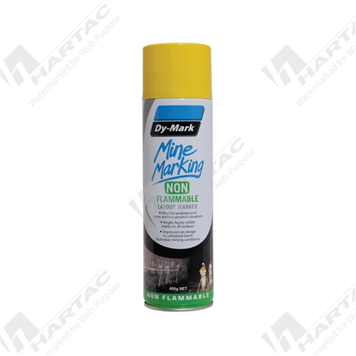 Mine Marking Marking Out Paint Non-Flammable Yellow 400g Horizontal Spray Ctn of 12 POA