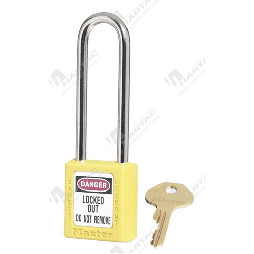 Master 410 Padlock Yellow 75mm Shackle, Keyed Differently