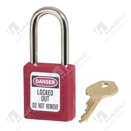 Master Lock 410 Zenex™ Safety Padlock with 38mm Shackle Clearance Keyed Different - Red