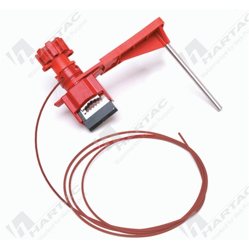 Universal Valve Lockout c/w 2m Galv Steel Cable (Used as Gate Valve Lockout) No Arms