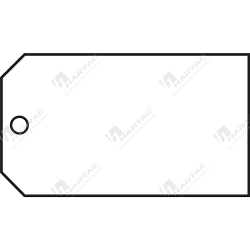 Material Control Tag "White (Plain)" (Pack of 25) - 146mm x 76mm