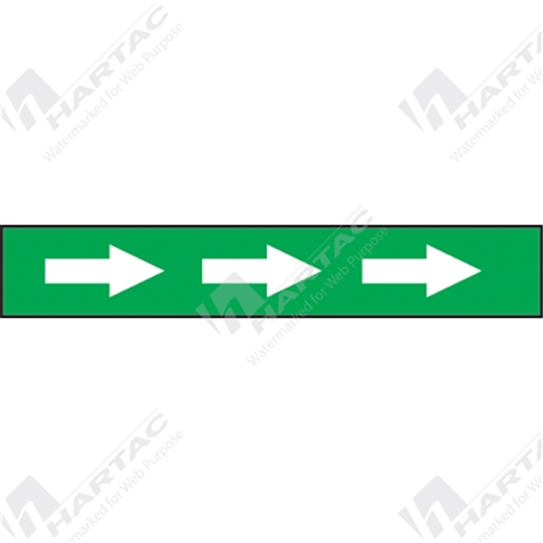 Aisle Marking Tape 50mm*16.4m Arrows (Picto) White on Green