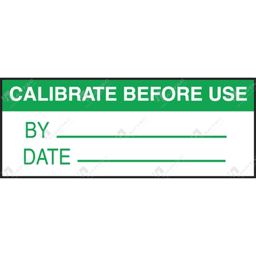 Vinyl Cloth Write-On Labels - Calibrate Before Use ...... Calibration & Inventory Labels ...