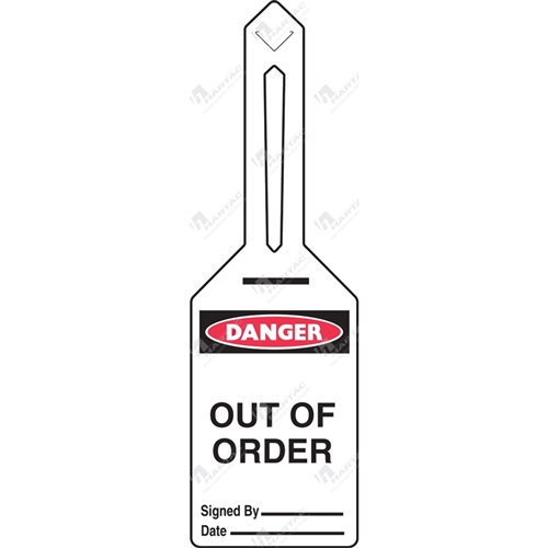 Out of Order Tie-Out Lockout T Self Locking Tags