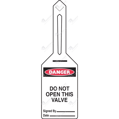 Do Not Open This Valve Tie-Out Self Locking Tags