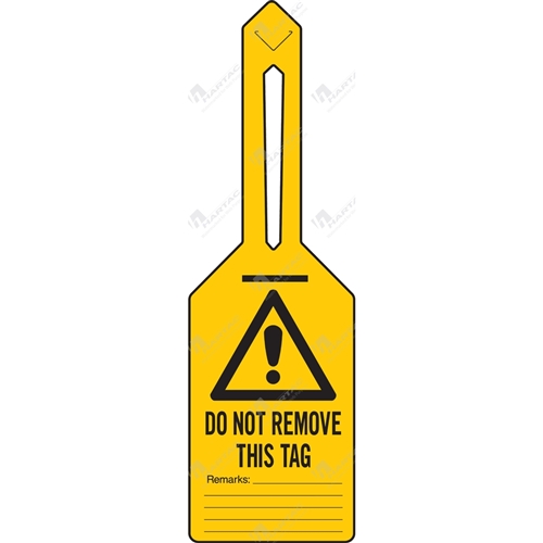 Tie Out Tag "Warning Unsafe Do Not Use" (Pack of 25) - 85mm x 160mm
