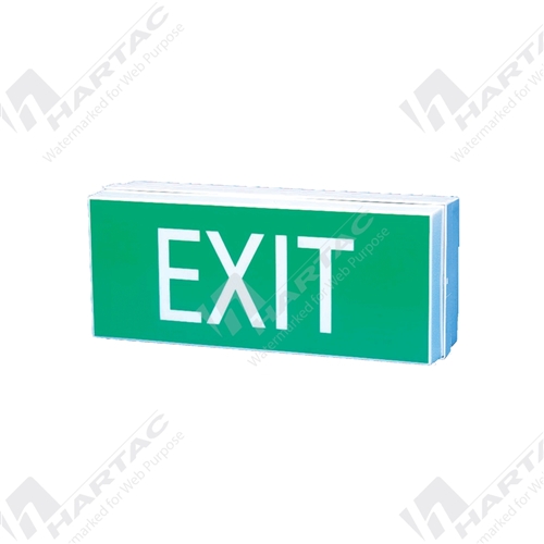 Economy Illuminated Exit Sign 380x190x160mm Double Sided Exit (Worded)