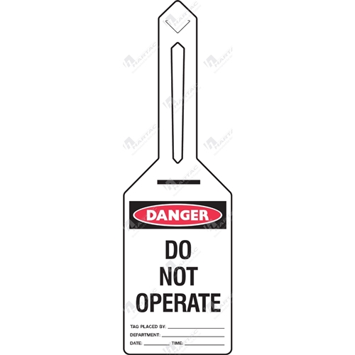 Tie Out Tag "Danger Do Not Operate" (Pack of 25) - 85mm x 160mm