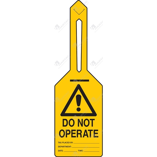 Caution: Do Not Operate Self Locking Tags