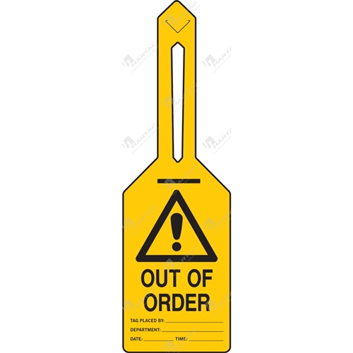 Caution: Out Of Order Self Locking Tags