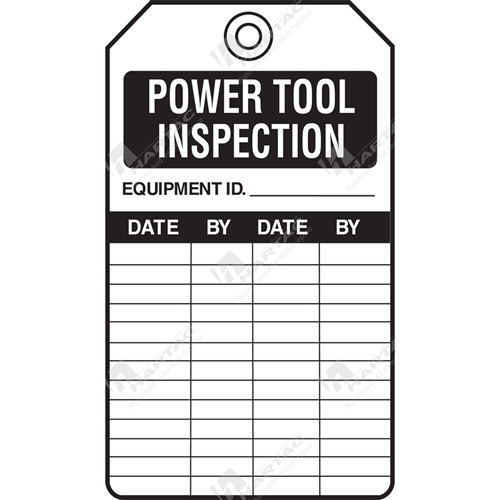 Equipment Servicing Tags Power Tool Inspection tags Equipment