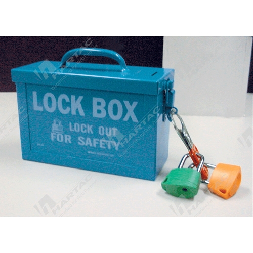 Lockboxes 250*150*100 Blue Lock Box with window to see inside the box