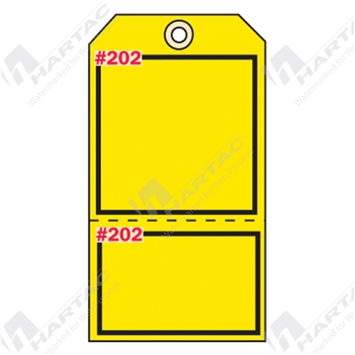 Blank Yellow/Blk Border - Wit Two Part Status Tags