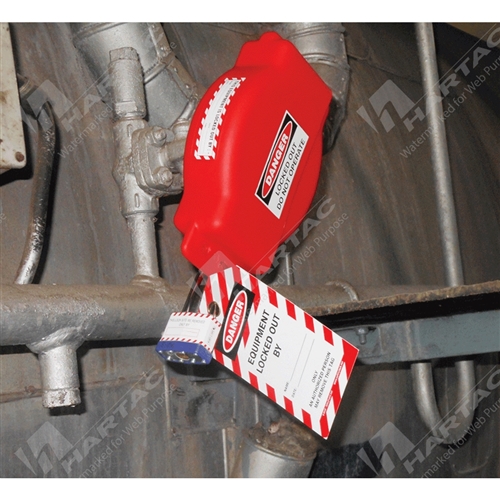 Adjustable Gate Valve Lockout Red (25-165mm)