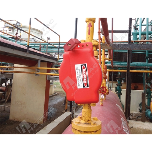 Adjustable Gate Valve Lockout Red (25-165mm)