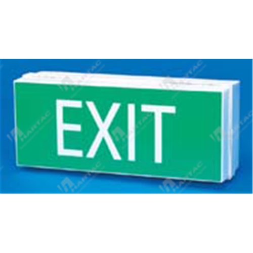 Economy Illuminated Exit Sign 380x190x160mm Double Sided Running Man (Pictogram)