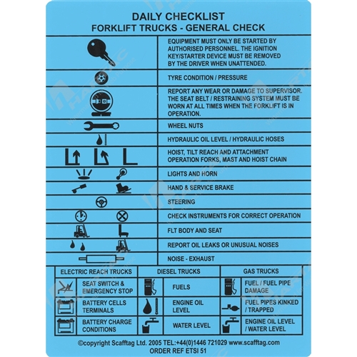 Forklift Tags (pk10)