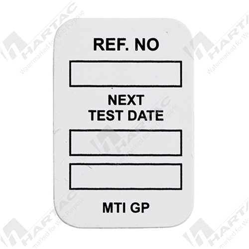 Microtag White Electrical Inspection Inserts- Next Test Date pk100