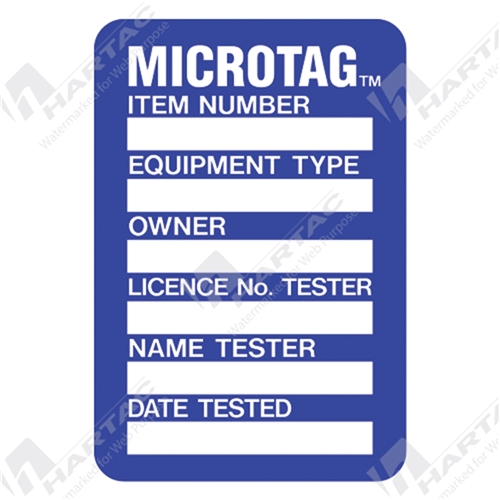 Microtag Blue Shows Test Date (pk100)