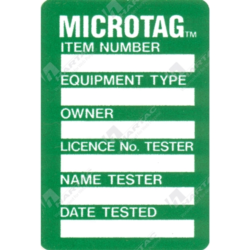 Microtag Green Shows Test Date (pk100)