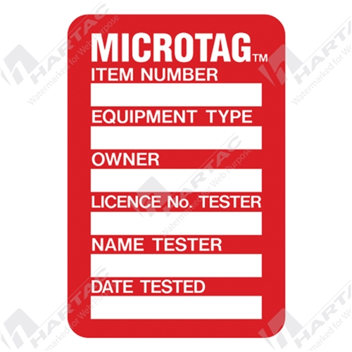 Microtag Red Shows Test Date (pk100)
