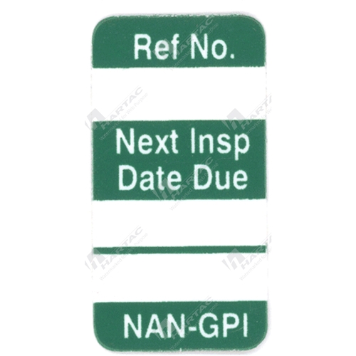 Scafftag Nanotag "Next Inspection Date" Insert - Green