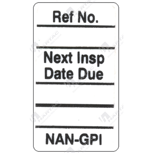 Scafftag Nanotag "Next Inspection Date" Insert - White