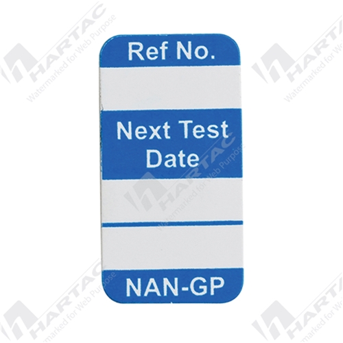 Nanotag “Next Test Date” Insert - Blue Pk of 100