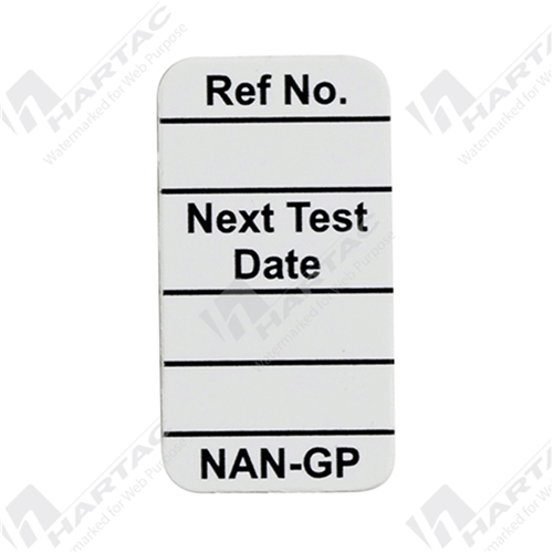 Scafftag Nanotag "Next Test Date" Insert - White