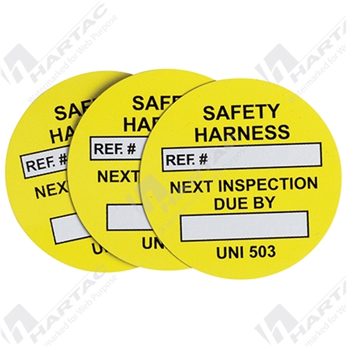 Universal Tag Next Inspection Due - Yellow Pk of 20
