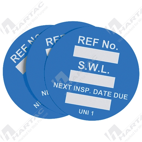 Scafftag Universal Tag Safe "Working Load" Insert - Blue (Pack of 20 Inserts)