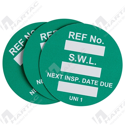 Scafftag Universal Tag Safe "Working Load" Insert - Green (Pack of 20 Inserts)