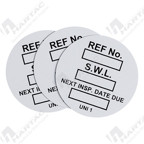 Scafftag Universal Tag Safe "Working Load" Insert - White (Pack of 20 Inserts)