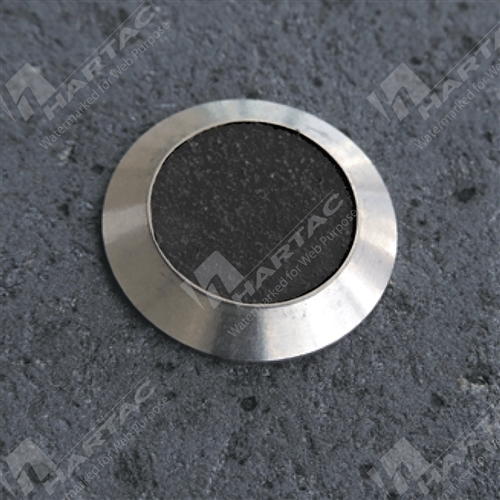Stainless Steel & Grit Tactile Indicator Stud Non-Spigot Black