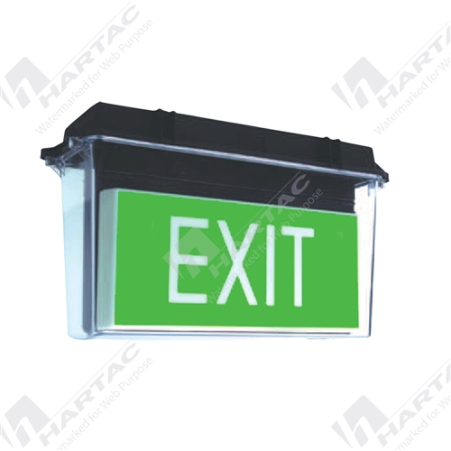 Weatherproof Illuminated Exit Sign 466x274x155  Double Sided Exit (Worded)