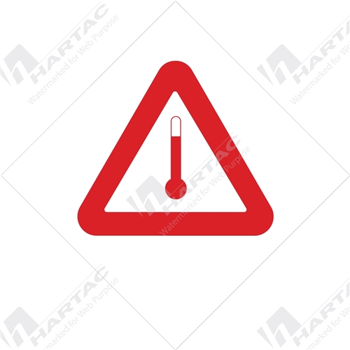 25*25 Haz S/A Paper Non-Ref Picto Elevated Temperature Substance Blk/White 1000/Roll