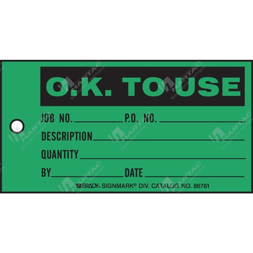 OK To Use Production Status Tags pk 100