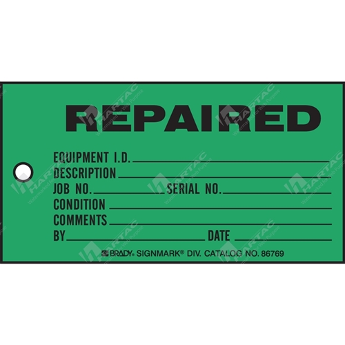 Production Status Tag "Repaired " (Pack of 100) - 146mm x 76mm