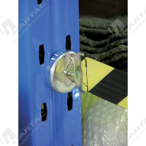 Magnetic Mount Retractable Barrier 7.6m Webbing- Yellow