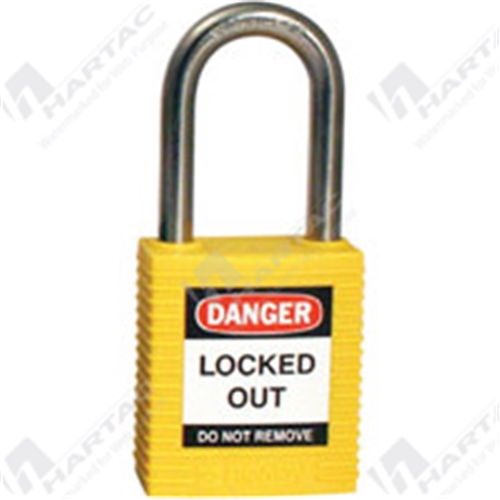 Brady Safety Padlock Stainless Steel - Yellow Keyed Different