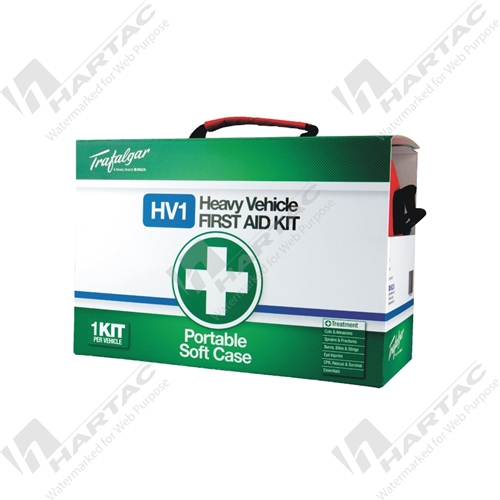 Trafalgar HV1 Heavy Vehicle First Aid Kit Heavy Duty Canvas Bag