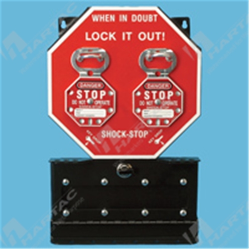87692 - Shock Stop Lock Box 6 Metal Hooks,2 Shock Stop Hasps. H420mm ...