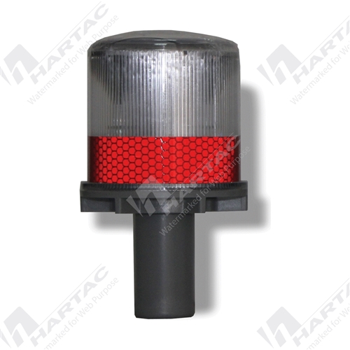 Solar Powered LED Warning Beacon - Red
