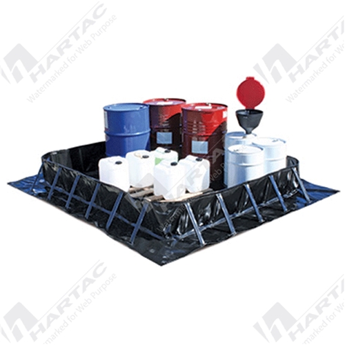 1600*1200*350H Heavy Duty Collapsible Bund 1350gsm PVC 672L Storage Capacity