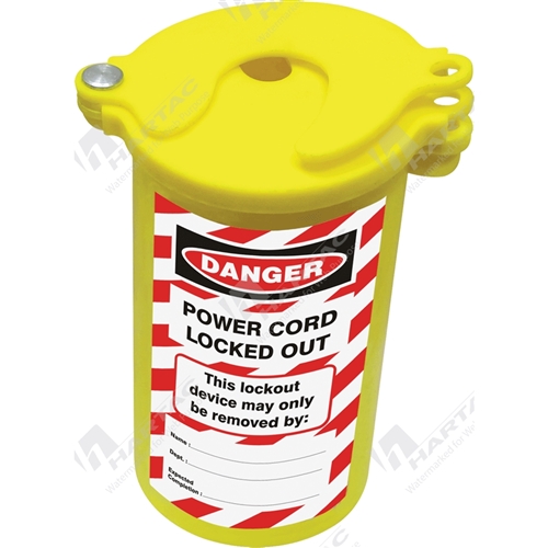 Cylinder Electrical Plug Lockout Yellow