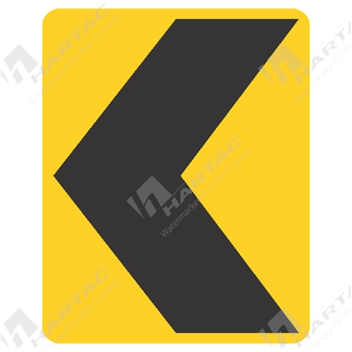 600*750 Traf Alum Ref CL1 Chevron Alignment Marker Black on Yellow