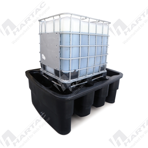 Single IBC Bulkie Box Bund Polyethylene 1900L*1500W*750H (Oil/Acid/Chemical) 1150L Sump