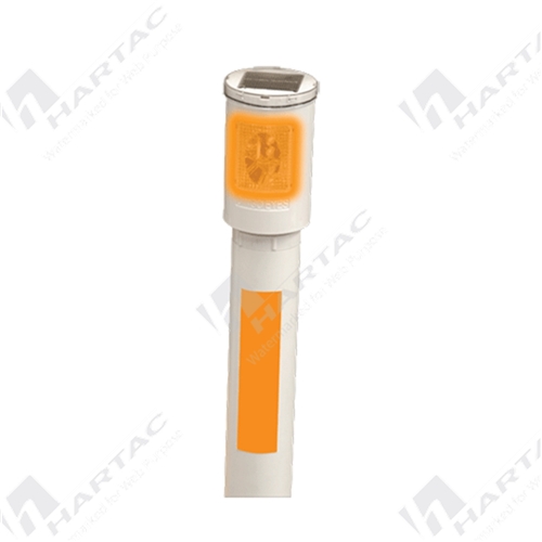 Dingo Eyes Solar Power Post Amber and Amber (Flashing) Poly Stake with 1M Pole