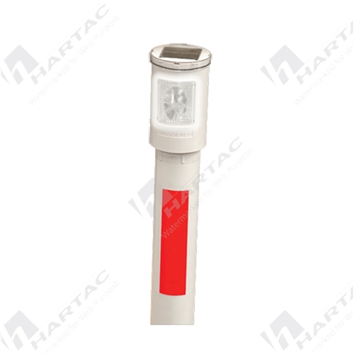 Dingo Eyes Solar Power Post Red and White (Flashing) With No Stake with 1M Pole