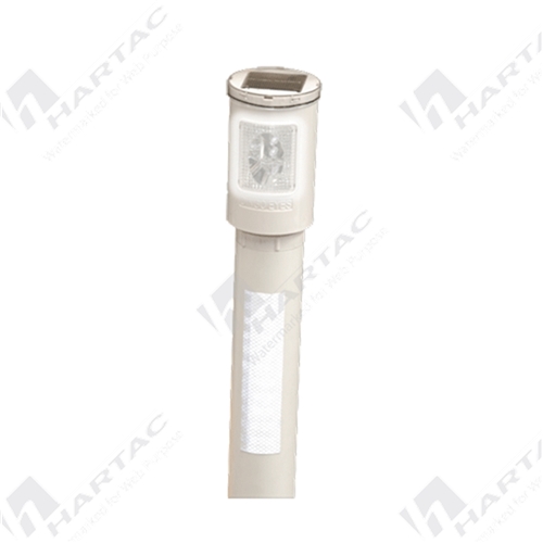 Dingo Eyes Solar Power Post White and White (Flashing) Poly Stake with 1M Pole